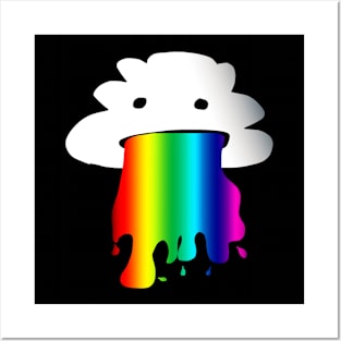 A cloud vomiting a rainbow Posters and Art